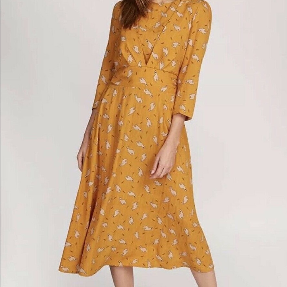 Anthropologie Louche Llama Midi Dress Size L